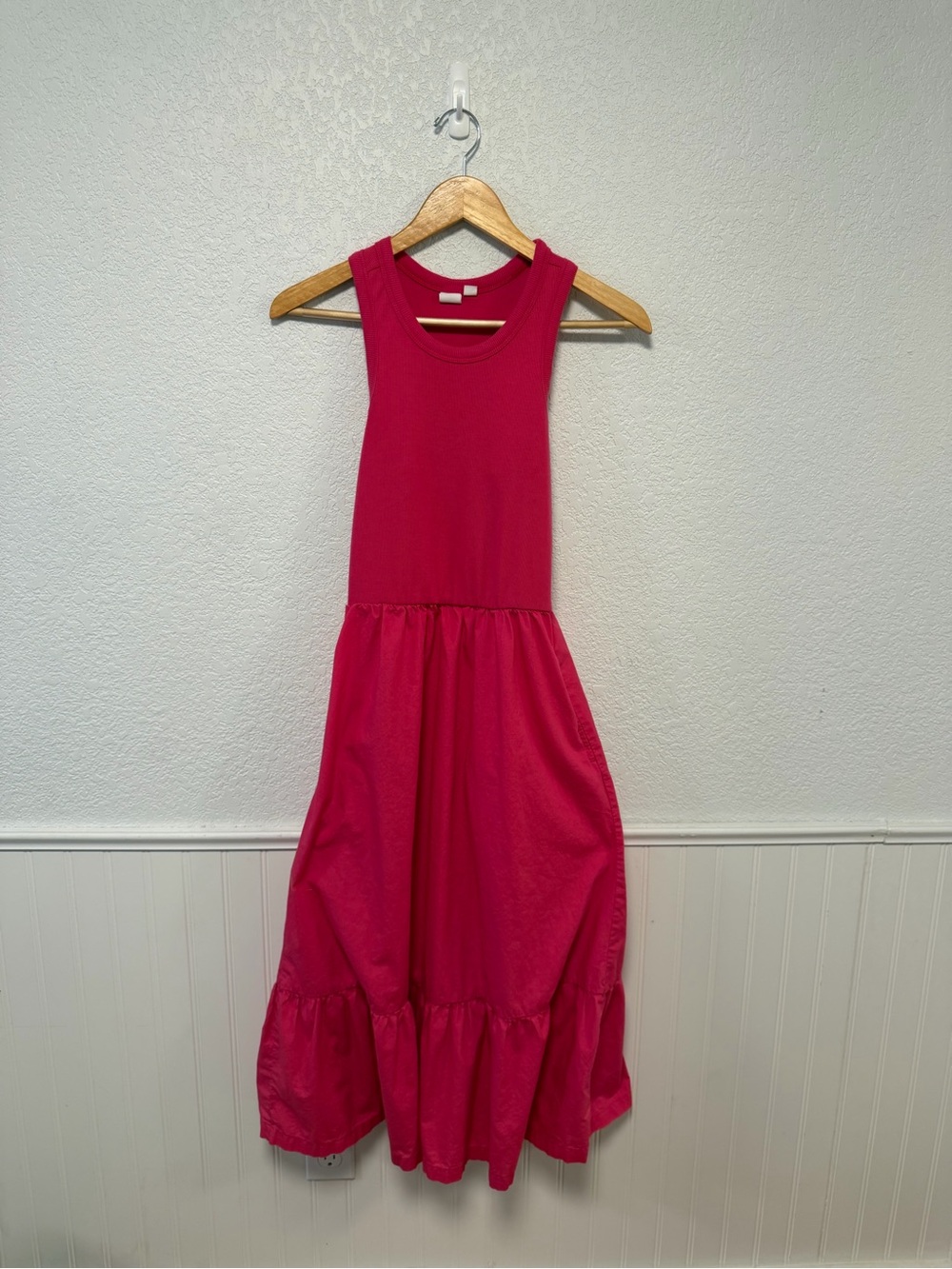GAP Pink Sleeveless Midi Dress